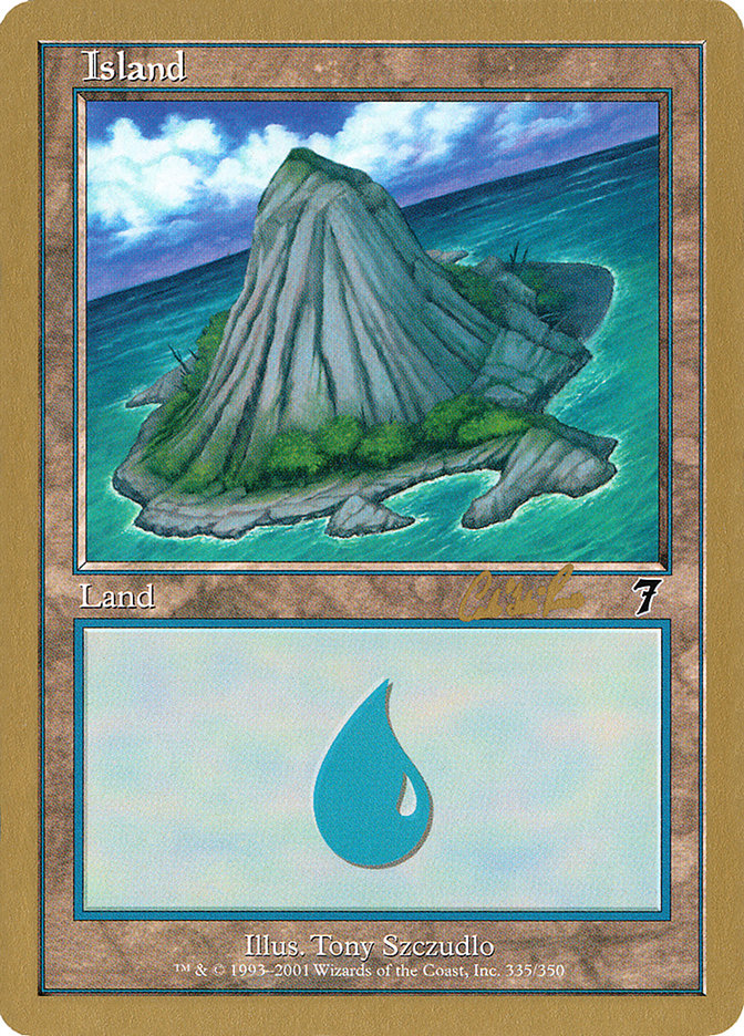 Island (cr335b) (Carlos Romao) [World Championship Decks 2002] Magic: The Gathering