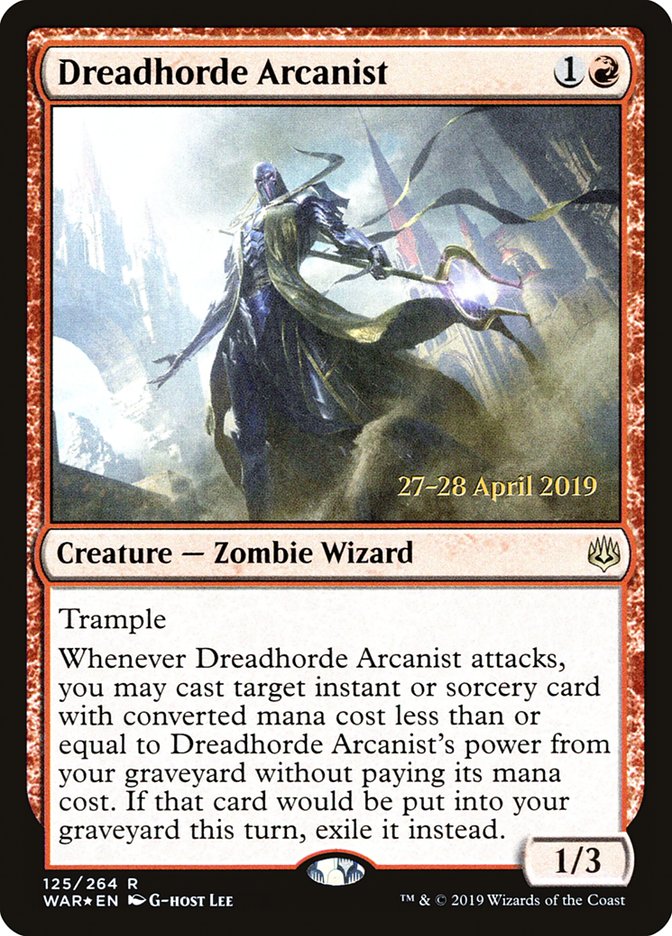 Dreadhorde Arcanist [War of the Spark Prerelease Promos] Magic: The Gathering