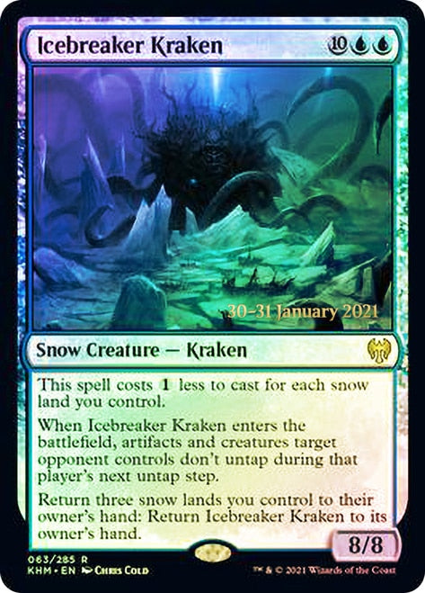 Icebreaker Kraken [Kaldheim Prerelease Promos] Magic: The Gathering