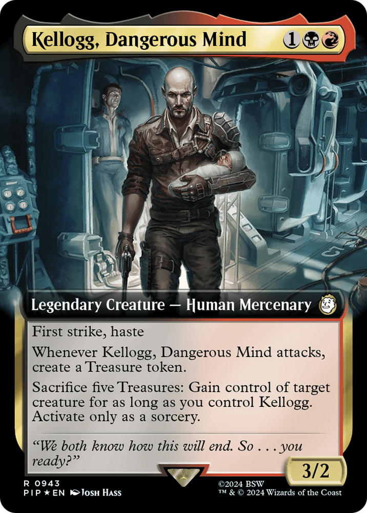 Kellogg, Dangerous Mind (Extended Art) (Surge Foil) [Fallout] Magic: The Gathering