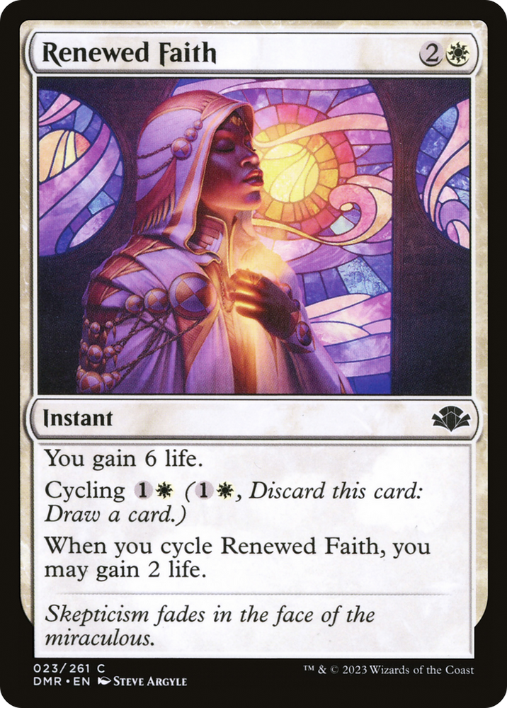 Renewed Faith [Dominaria Remastered] Magic: The Gathering
