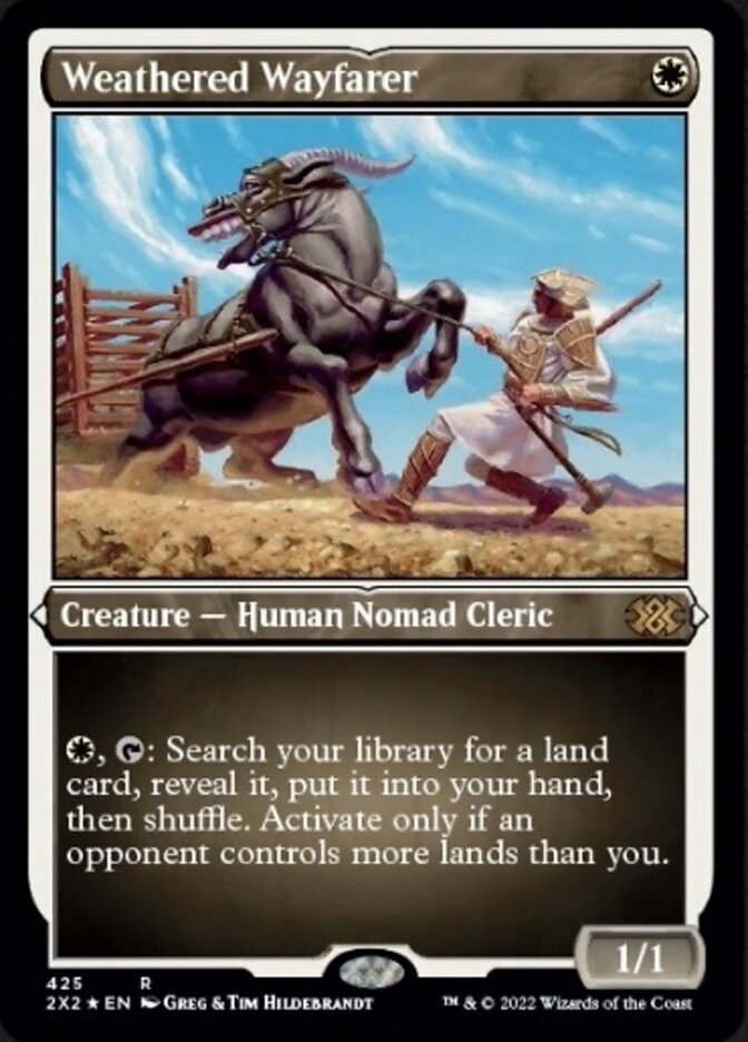 Weathered Wayfarer (Foil Etched) [Double Masters 2022] Magic: The Gathering