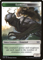 Demon // Elemental Double-Sided Token [Double Masters Tokens] Magic: The Gathering