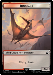 Dalek // Dinosaur Double-Sided Token [Doctor Who Tokens] Magic: The Gathering