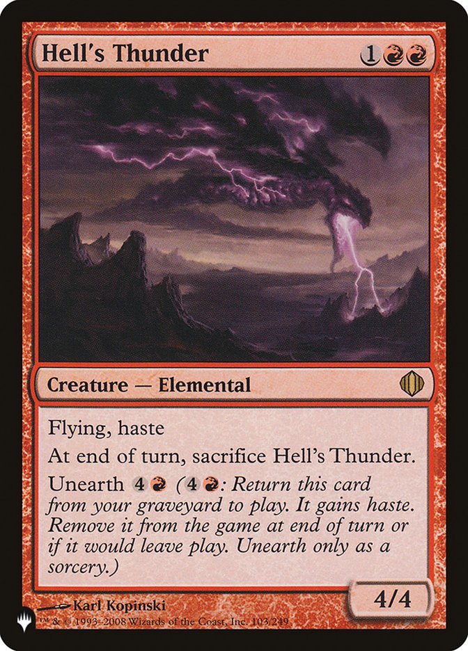 Hell's Thunder [The List] Magic: The Gathering