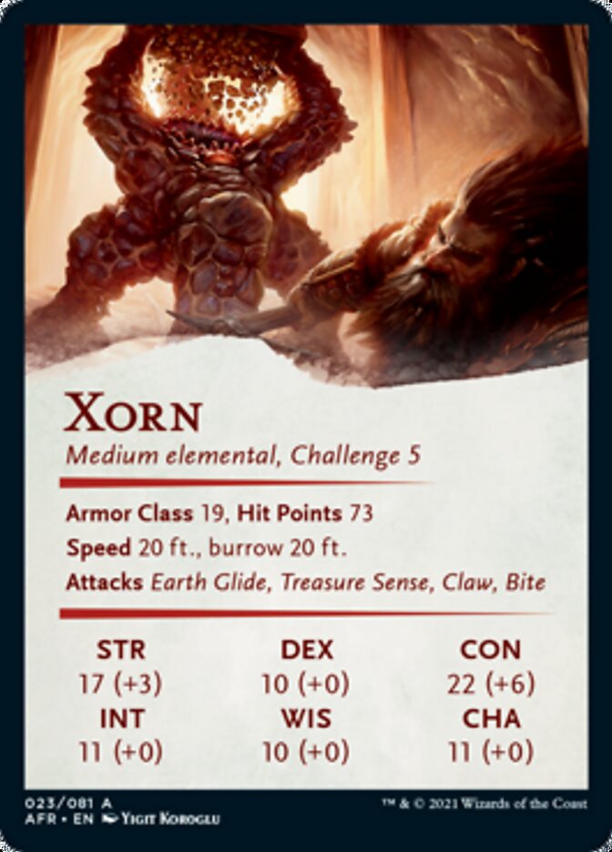 Xorn Art Card [Dungeons & Dragons: Adventures in the Forgotten Realms Art Series] Magic: The Gathering
