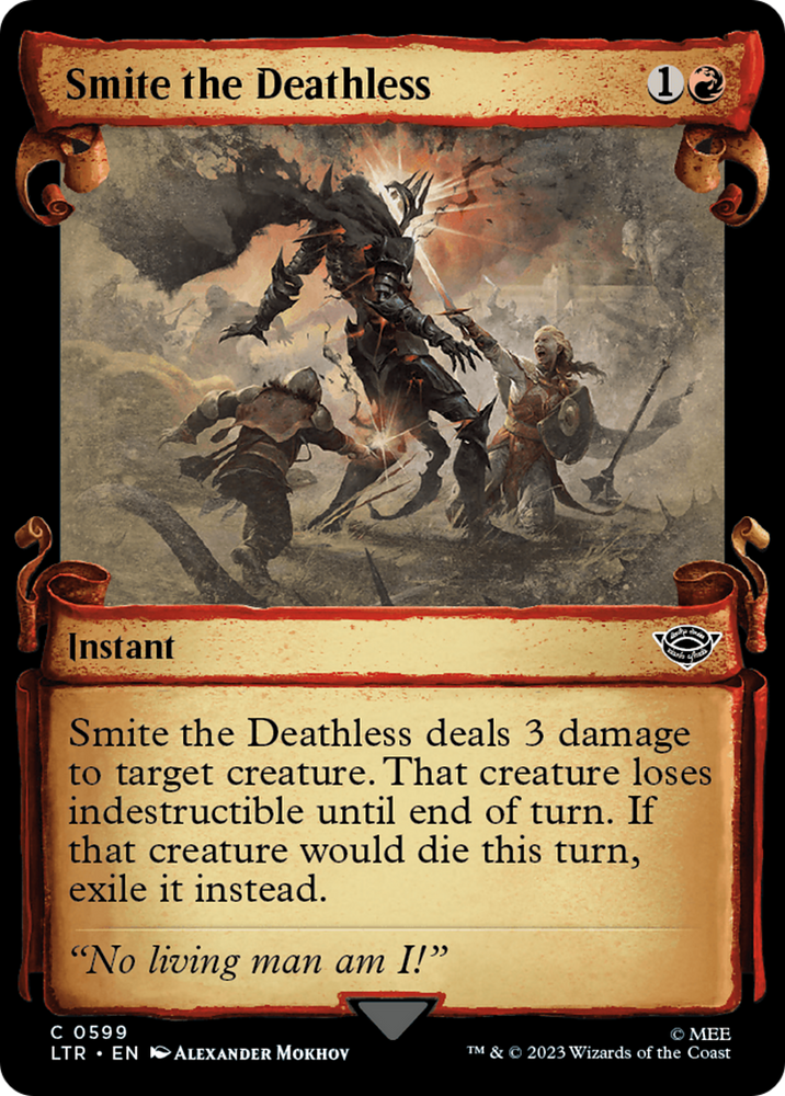 Smite the Deathless [The Lord of the Rings: Tales of Middle-Earth Showcase Scrolls] Magic: The Gathering