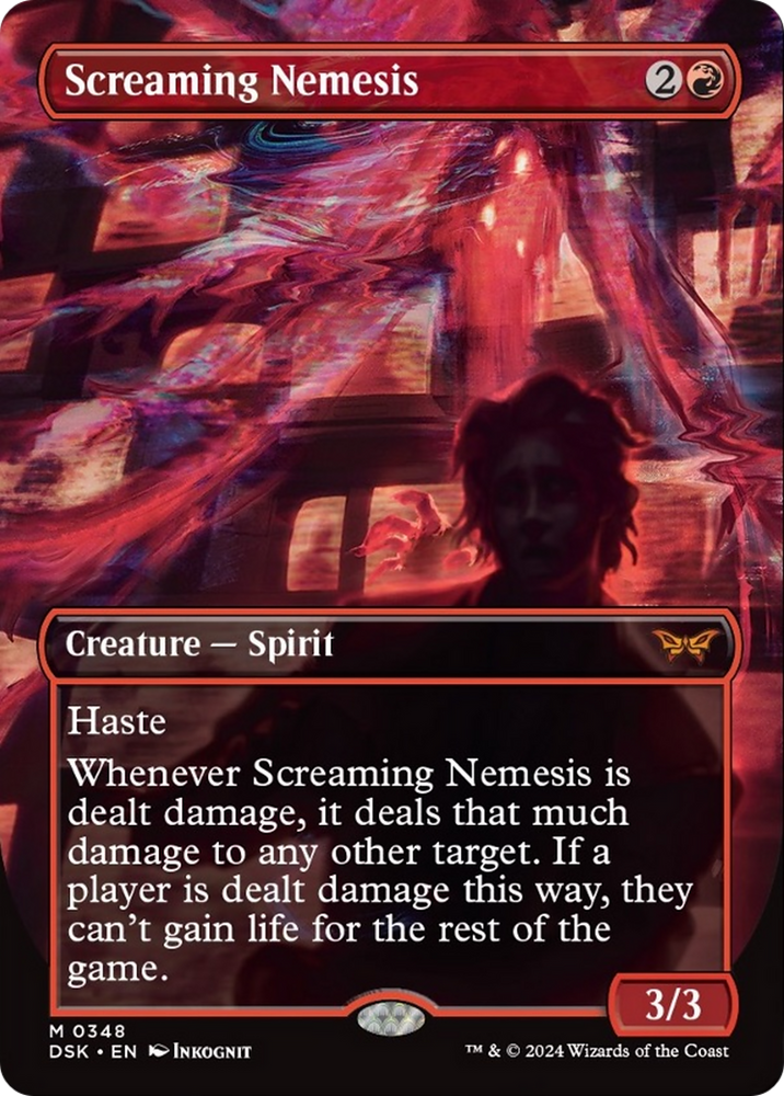 Screaming Nemesis (Borderless) [Duskmourn: House of Horror] Magic: The Gathering