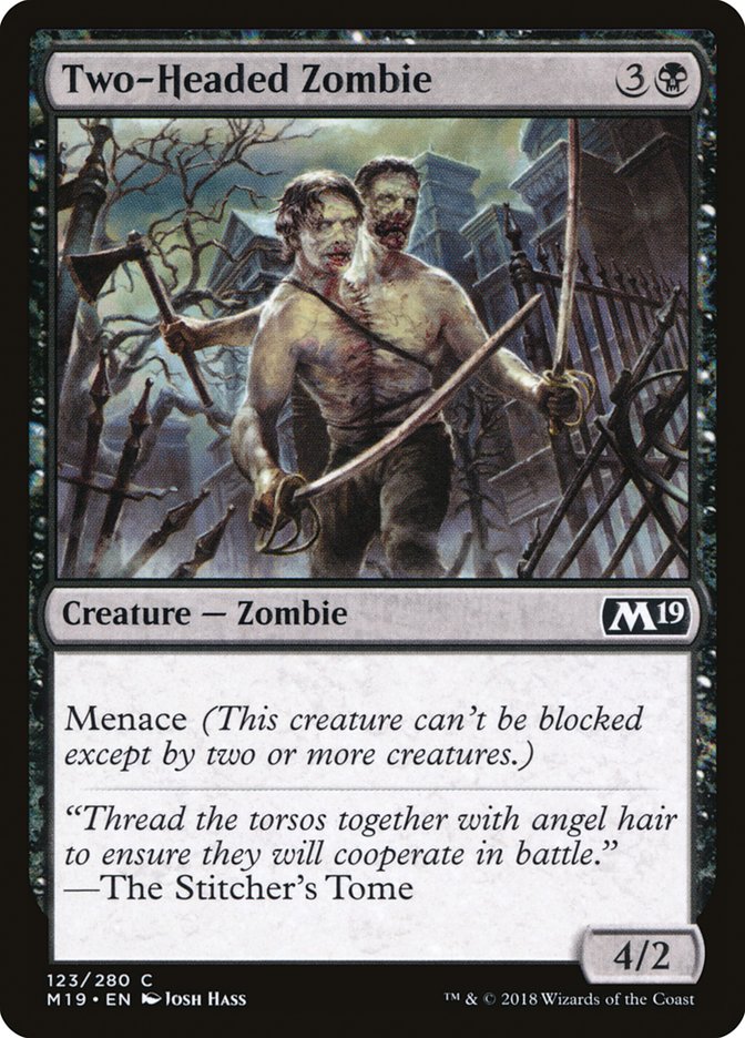 Two-Headed Zombie [Core Set 2019] Magic: The Gathering