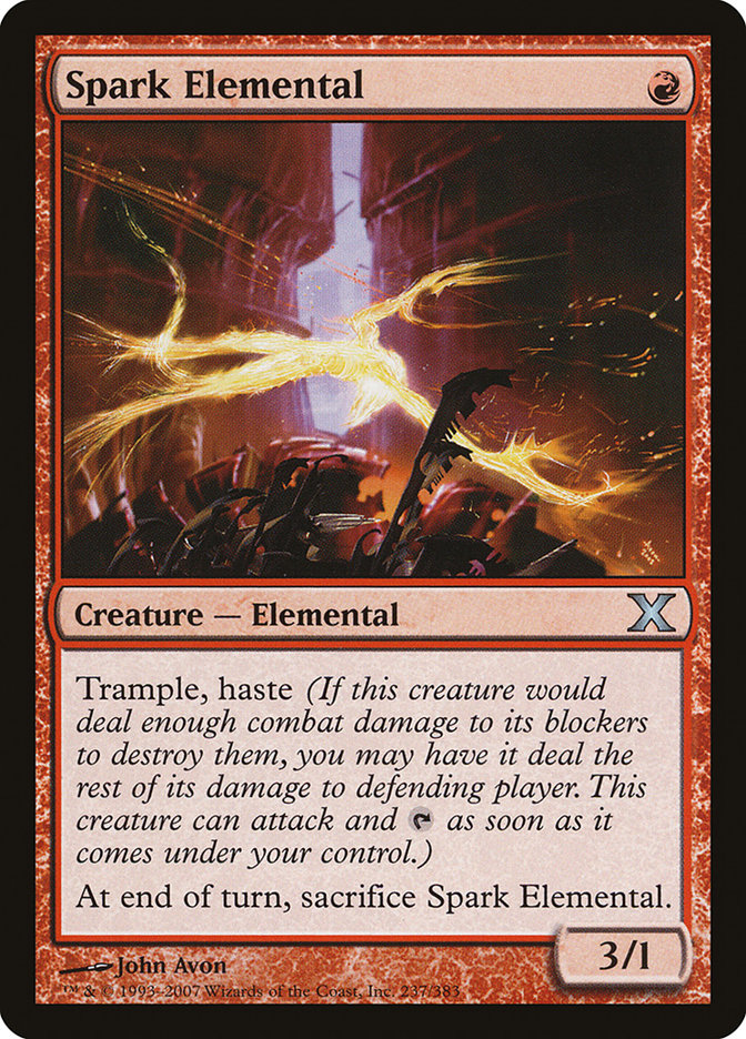 Spark Elemental [Tenth Edition] Magic: The Gathering