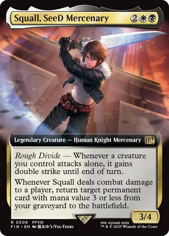 Squall, SeeD Mercenary (Extended Art) [FINAL FANTASY] Magic: The Gathering