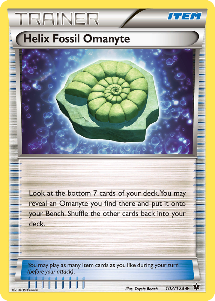 Helix Fossil Omanyte (102/124) [XY: Fates Collide] Pokémon