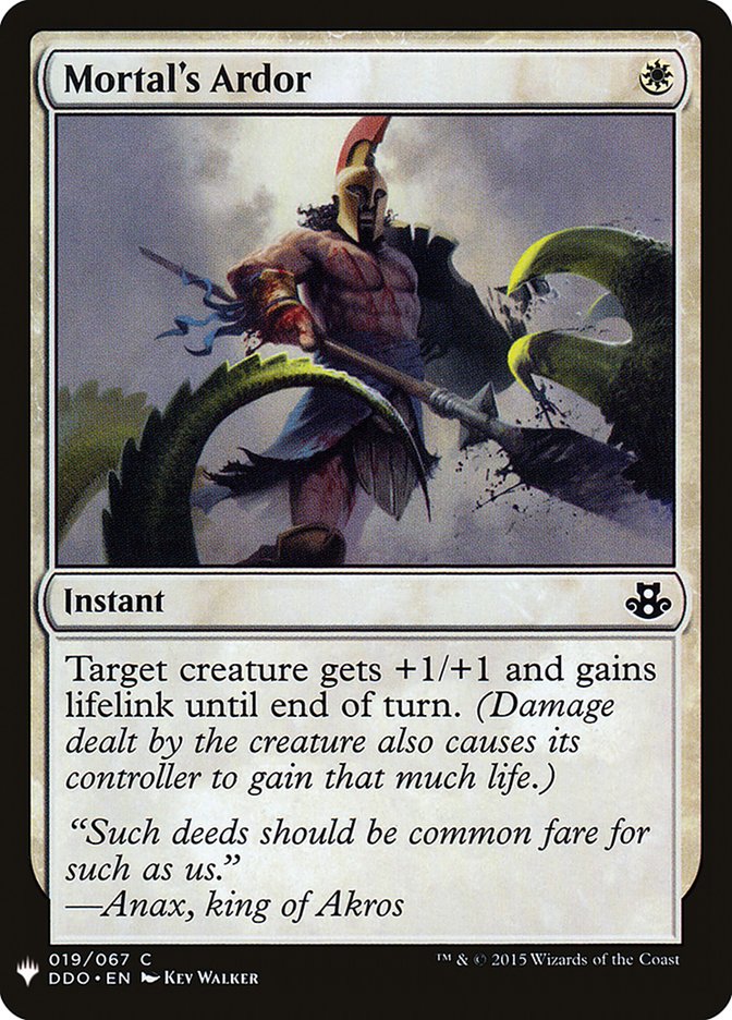 Mortal's Ardor [Mystery Booster] Magic: The Gathering