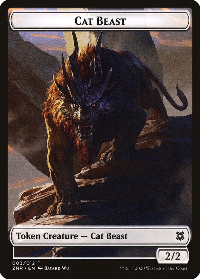 Cat Beast Token [Zendikar Rising Tokens] Magic: The Gathering