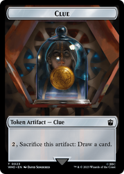 Copy // Clue (0023) Double-Sided Token [Doctor Who Tokens] Magic: The Gathering