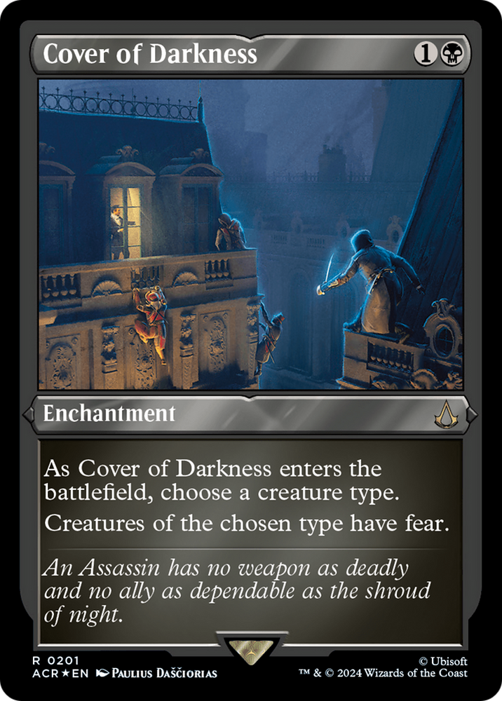 Cover of Darkness (Foil Etched) [Assassin's Creed] Magic: The Gathering