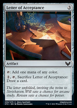 Letter of Acceptance [Strixhaven: School of Mages] Magic: The Gathering