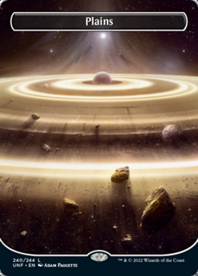 Plains (240) (Orbital Space-ic Land) [Unfinity] Magic: The Gathering