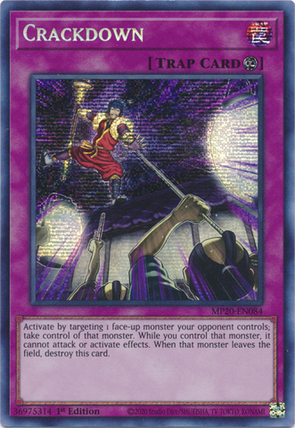 Crackdown [MP20-EN084] Prismatic Secret Rare - Yugioh Cards For Your TCG Needs!