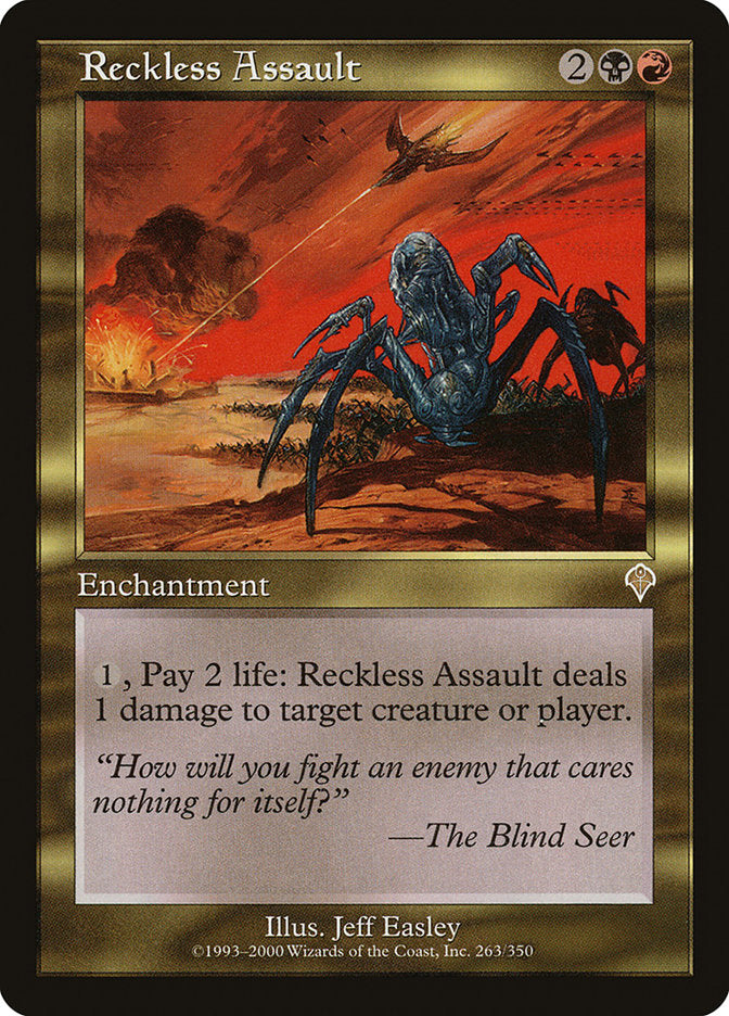 Reckless Assault [Invasion] Magic: The Gathering