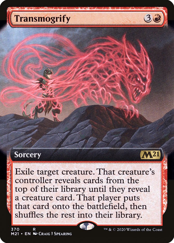 Transmogrify (Extended Art) [Core Set 2021] Magic: The Gathering