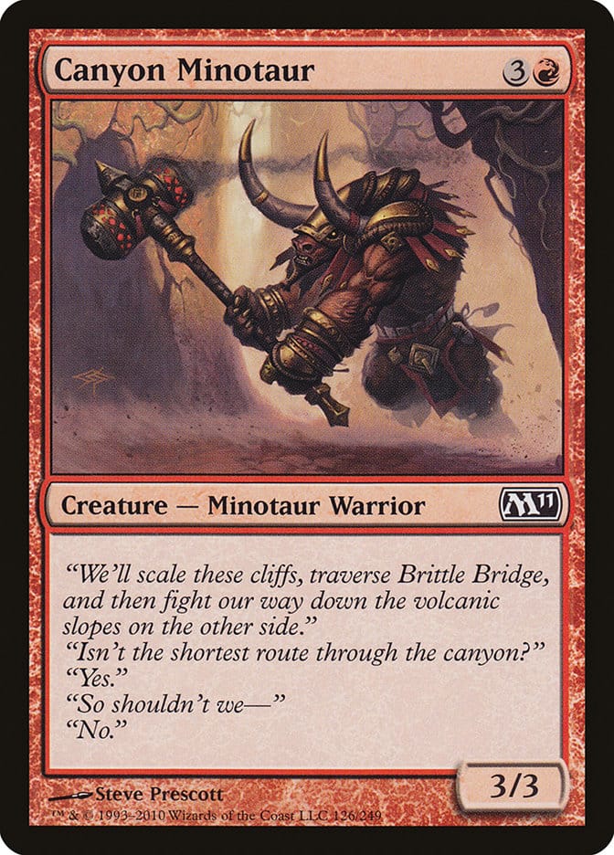 Canyon Minotaur [Magic 2011] Magic: The Gathering