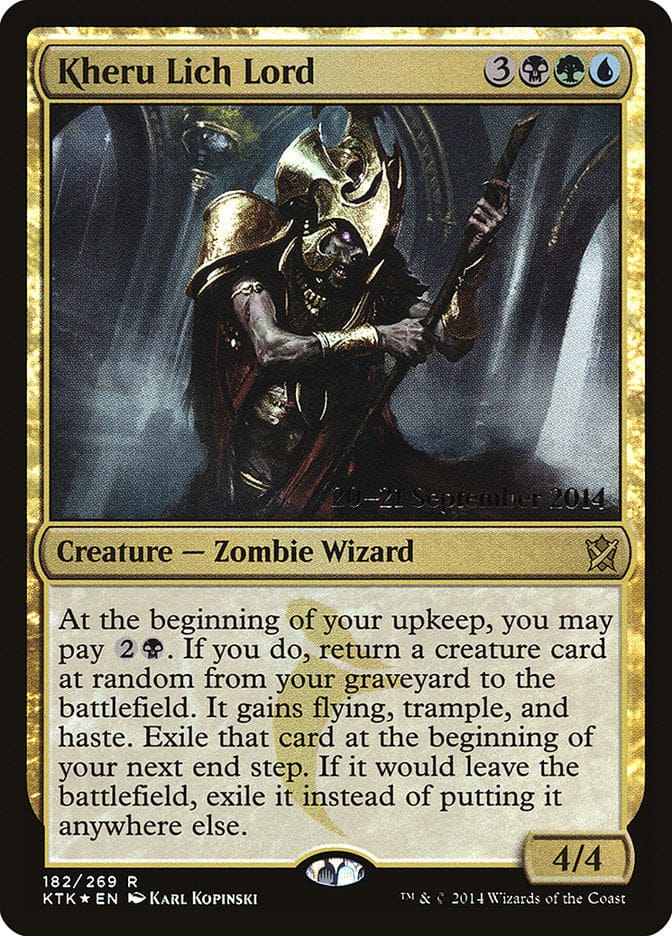 Kheru Lich Lord [Khans of Tarkir Prerelease Promos] Magic: The Gathering