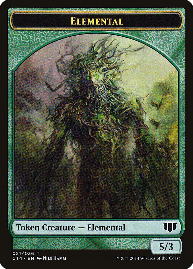 Elemental // Beast (019/036) Double-Sided Token [Commander 2014 Tokens] Magic: The Gathering
