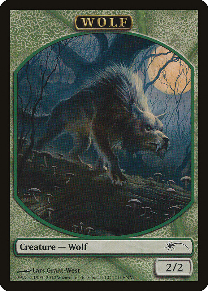 Human // Wolf Double-Sided Token [Friday Night Magic 2012] Magic: The Gathering