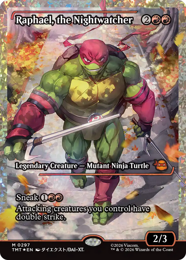 Raphael, the Nightwatcher (Showcase) (Fracture Foil) [Teenage Mutant Ninja Turtles] Magic: The Gathering