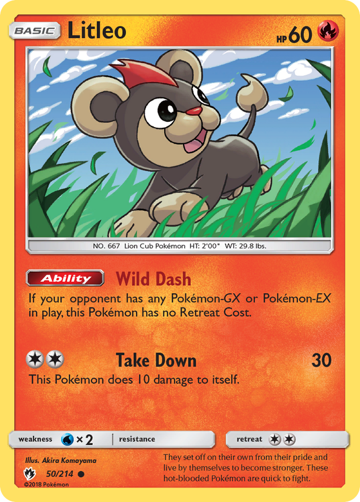 Litleo (50/214) [Sun & Moon: Lost Thunder] Pokémon