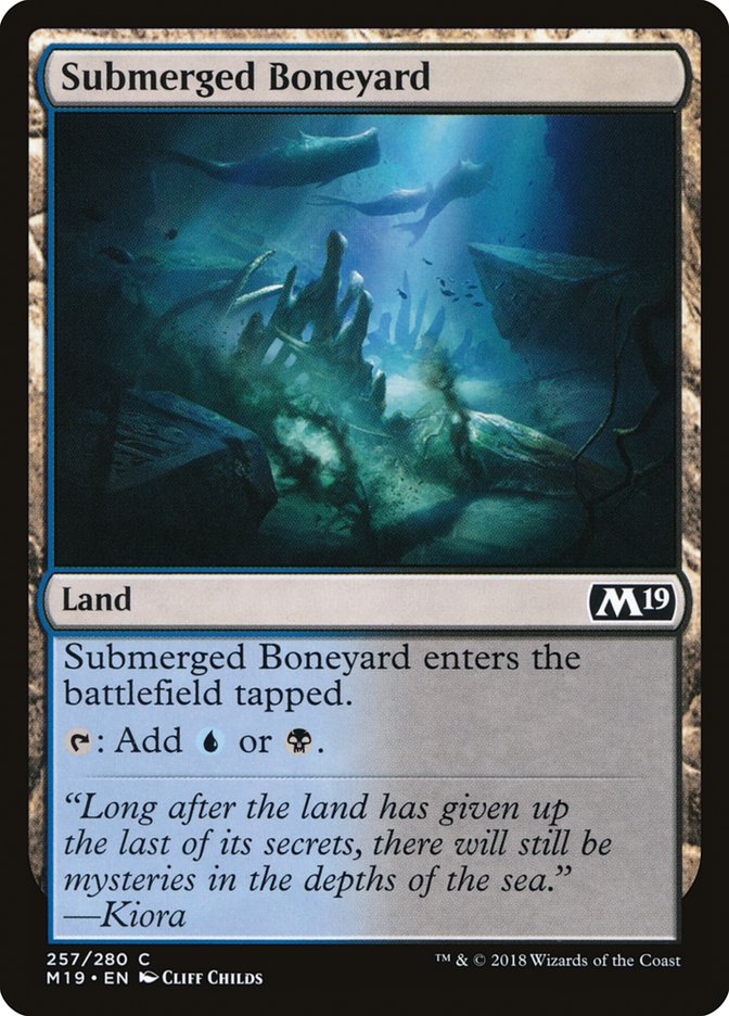 Submerged Boneyard [Core Set 2019] Magic: The Gathering