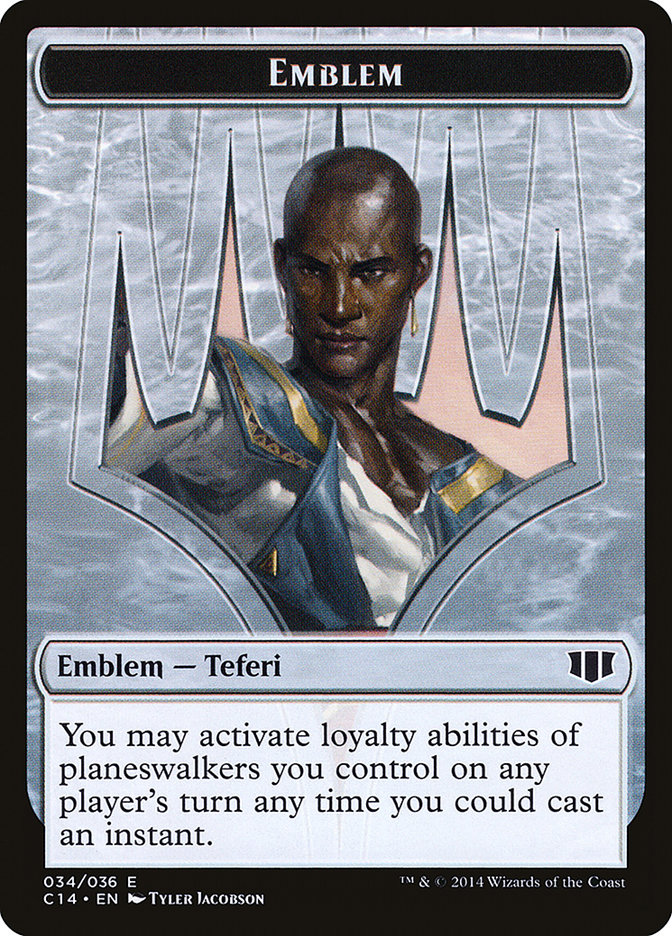 Teferi, Temporal Archmage Emblem // Zombie (011/036) Double-Sided Token [Commander 2014 Tokens] Magic: The Gathering