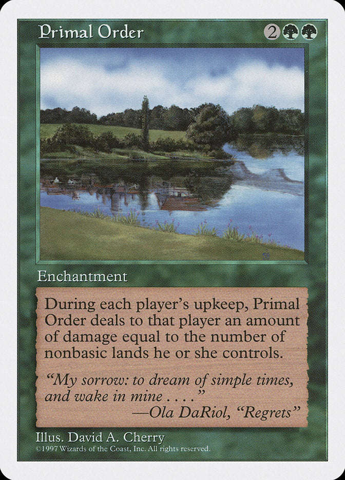 Primal Order [Fifth Edition] Magic: The Gathering