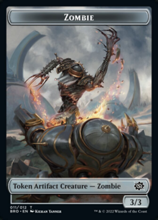 Zombie Token [The Brothers' War Tokens] Magic: The Gathering