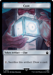 Fish // Clue (0022) Double-Sided Token [Doctor Who Tokens] Magic: The Gathering