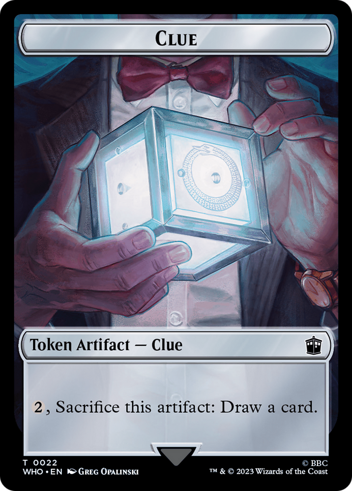 Human Noble // Clue (0022) Double-Sided Token [Doctor Who Tokens] Magic: The Gathering