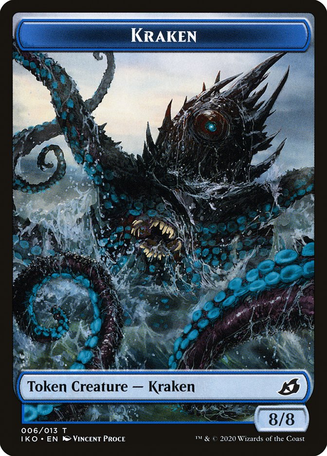 Kraken Token [Ikoria: Lair of Behemoths Tokens] Magic: The Gathering