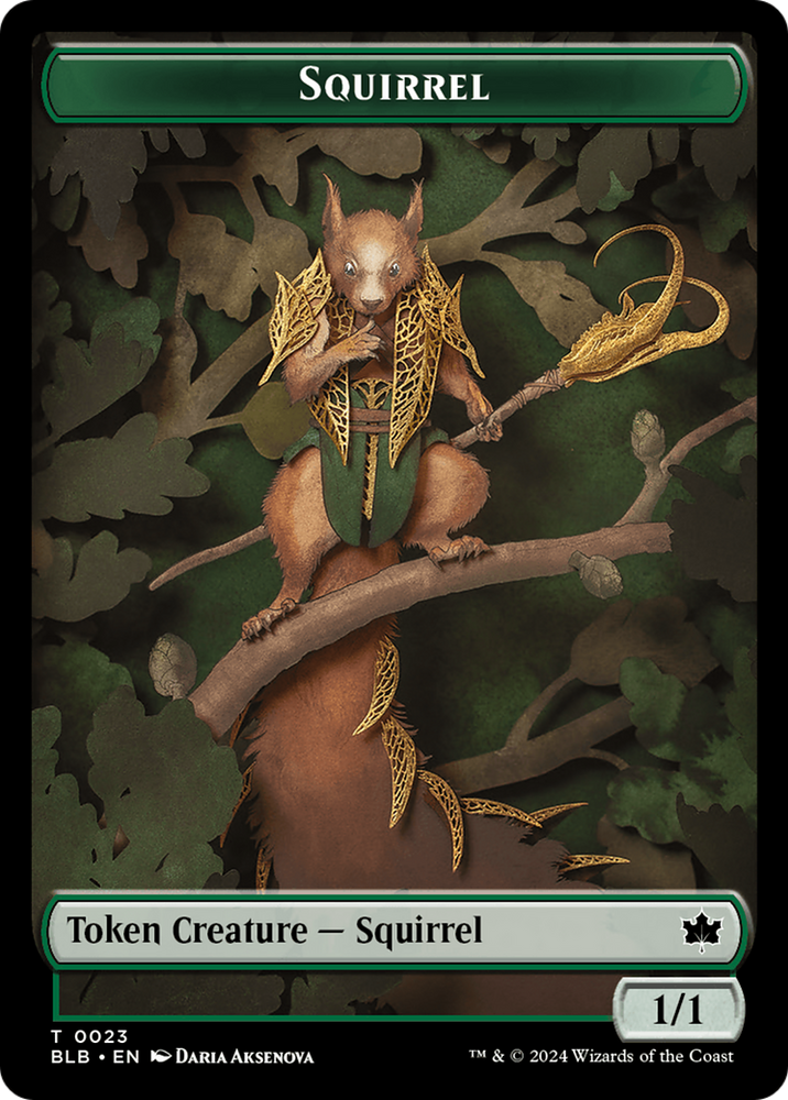 Squirrel // Food Double-Sided Token [Bloomburrow Tokens] Magic: The Gathering