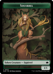 Squirrel // Treasure Double-Sided Token [Bloomburrow Tokens] Magic: The Gathering
