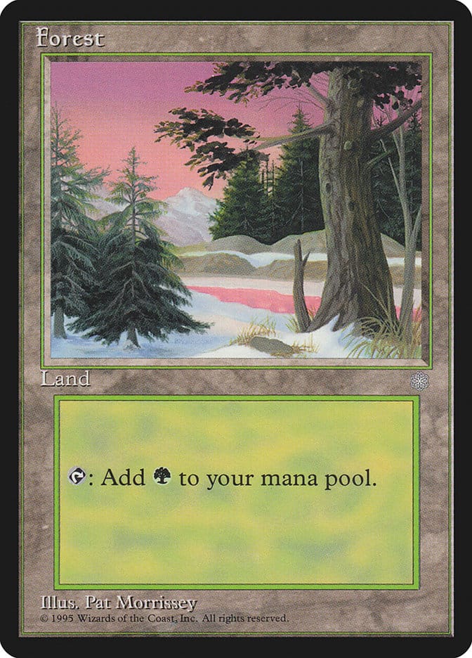 Forest (Pink Sky) [Ice Age] Magic: The Gathering