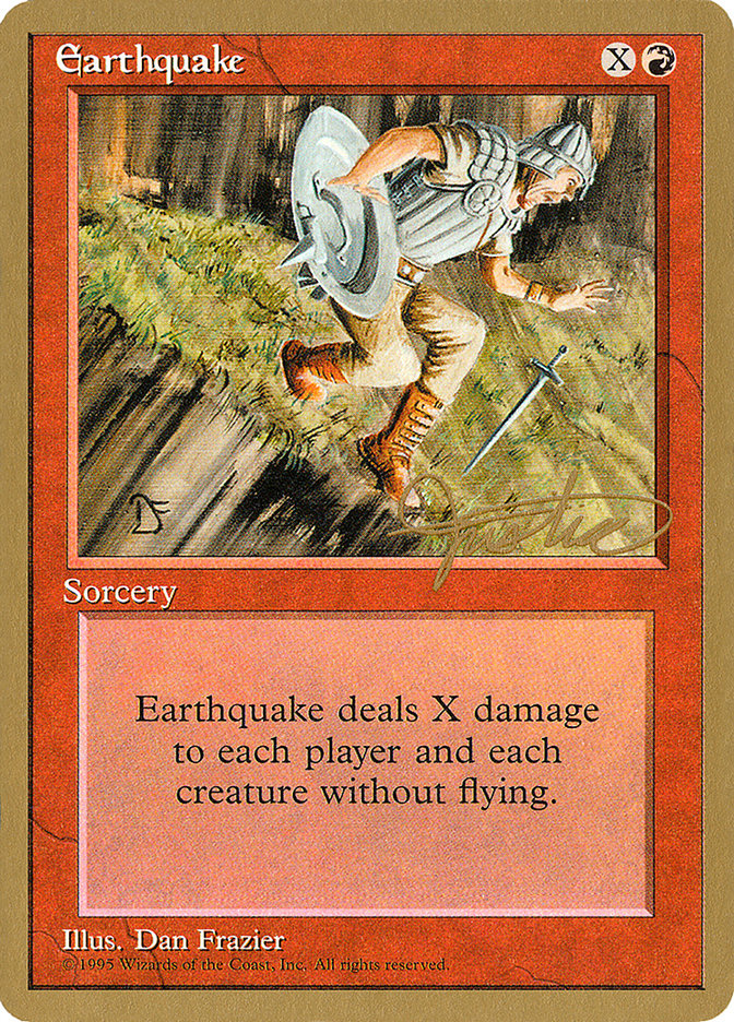 Earthquake (Mark Justice) [Pro Tour Collector Set] Magic: The Gathering