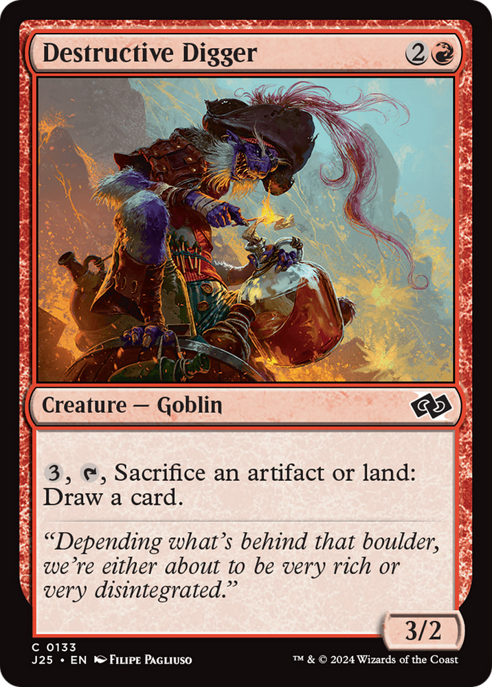 Destructive Digger [Foundations Jumpstart] Magic: The Gathering