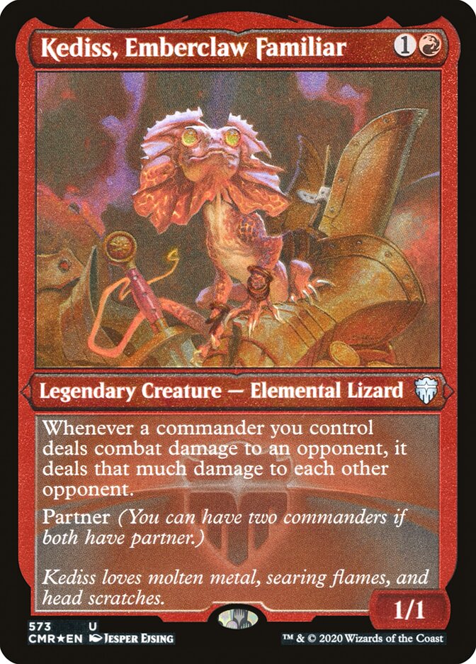 Kediss, Emberclaw Familiar (Etched) [Commander Legends] Magic: The Gathering