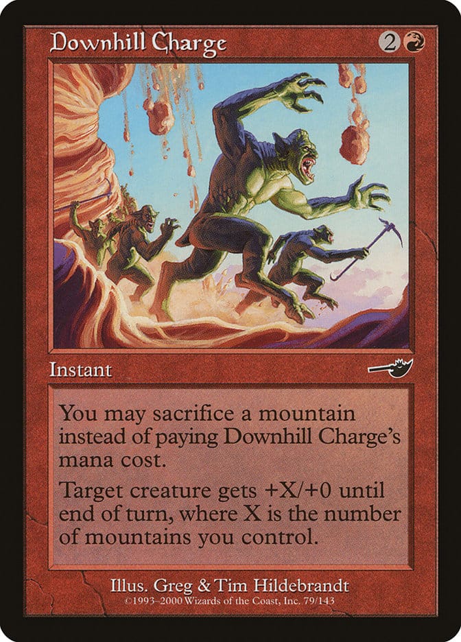 Downhill Charge [Nemesis] Magic: The Gathering
