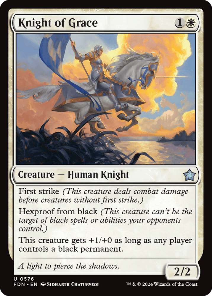 Knight of Grace [Foundations] Magic: The Gathering