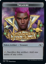 Clown Robot (002) // Treasure (012) Double-Sided Token [Unfinity Tokens] Magic: The Gathering