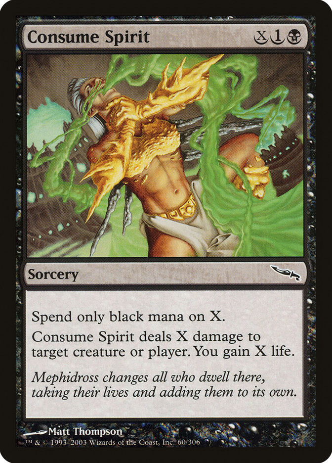 Consume Spirit [Mirrodin] Magic: The Gathering
