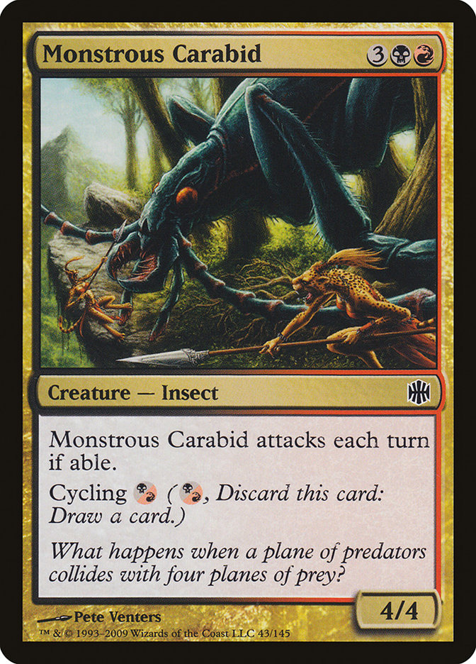 Monstrous Carabid [Alara Reborn] Magic: The Gathering