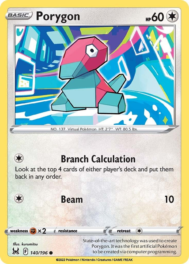 Porygon (140/196) [Sword & Shield: Lost Origin] Pokémon
